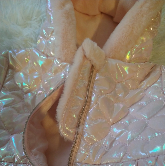 S. Rothschild Baby Girls Faux Fur Trim pram pink - Picture 9 of 13